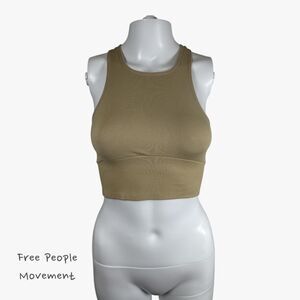 Free People Women's Every Single Time Yoga Bra in Natural Brown Sz XS/S Lounge